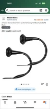 Amazon Basics, Curtain/deapery Holdback, Set Of 2, Black, 4 Pack, Missing One