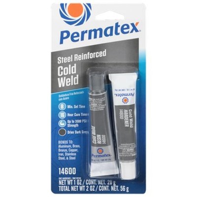 Permatex 14600 Cold Weld Bonding Compound 1oz 2/Pk
