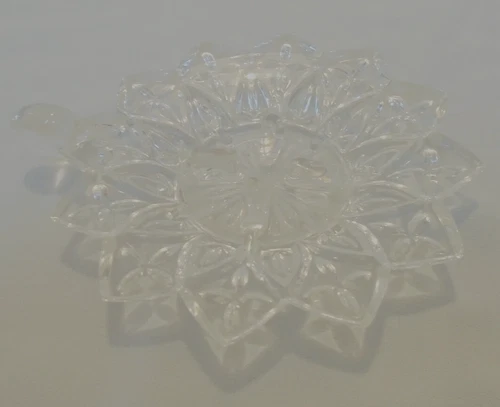 Federal Glass Mini Hurricane Fairy Lamp base, Bottom Only, 4.5" Across Vintage