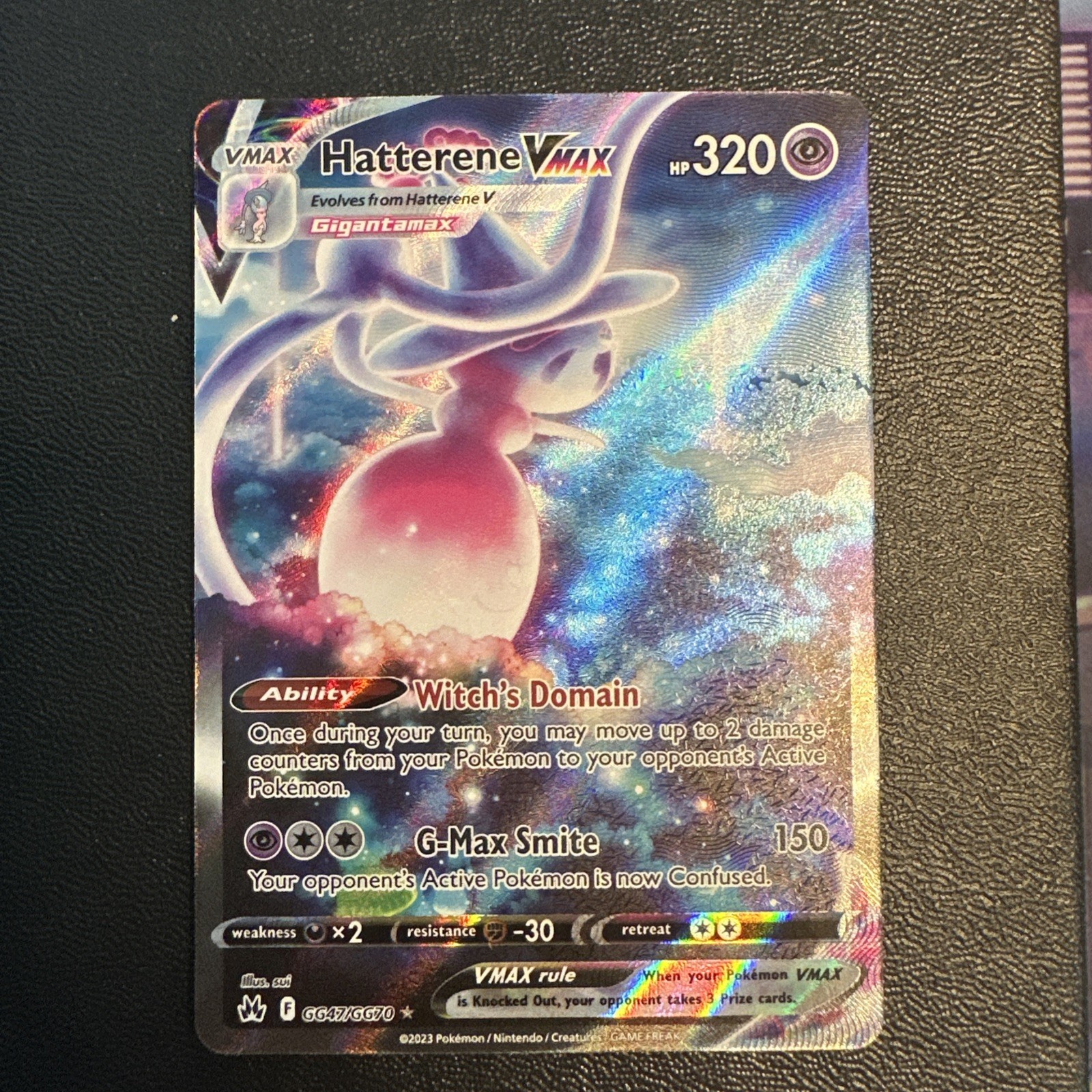 Hatterene VMAX Crown Zenith Galarian Gallery Ultra Rare Card GG47/GG70 NM