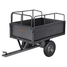 VEVOR Heavy Duty ATV Trailer Tow Behind Dump Cart, 17 600Lbs&17cu.ft, Black