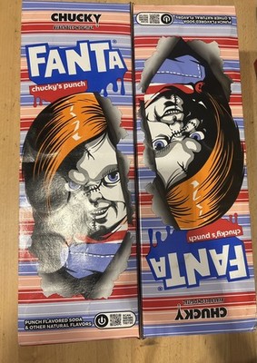 2 / 12 pack Fanta Chucky's Punch Cans Halloween Limited Edition Case 24cans