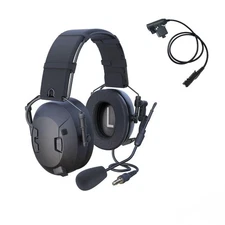 Electronics ANC Headphone Active Noise Cancelling Tactical Two Way Radio Head...