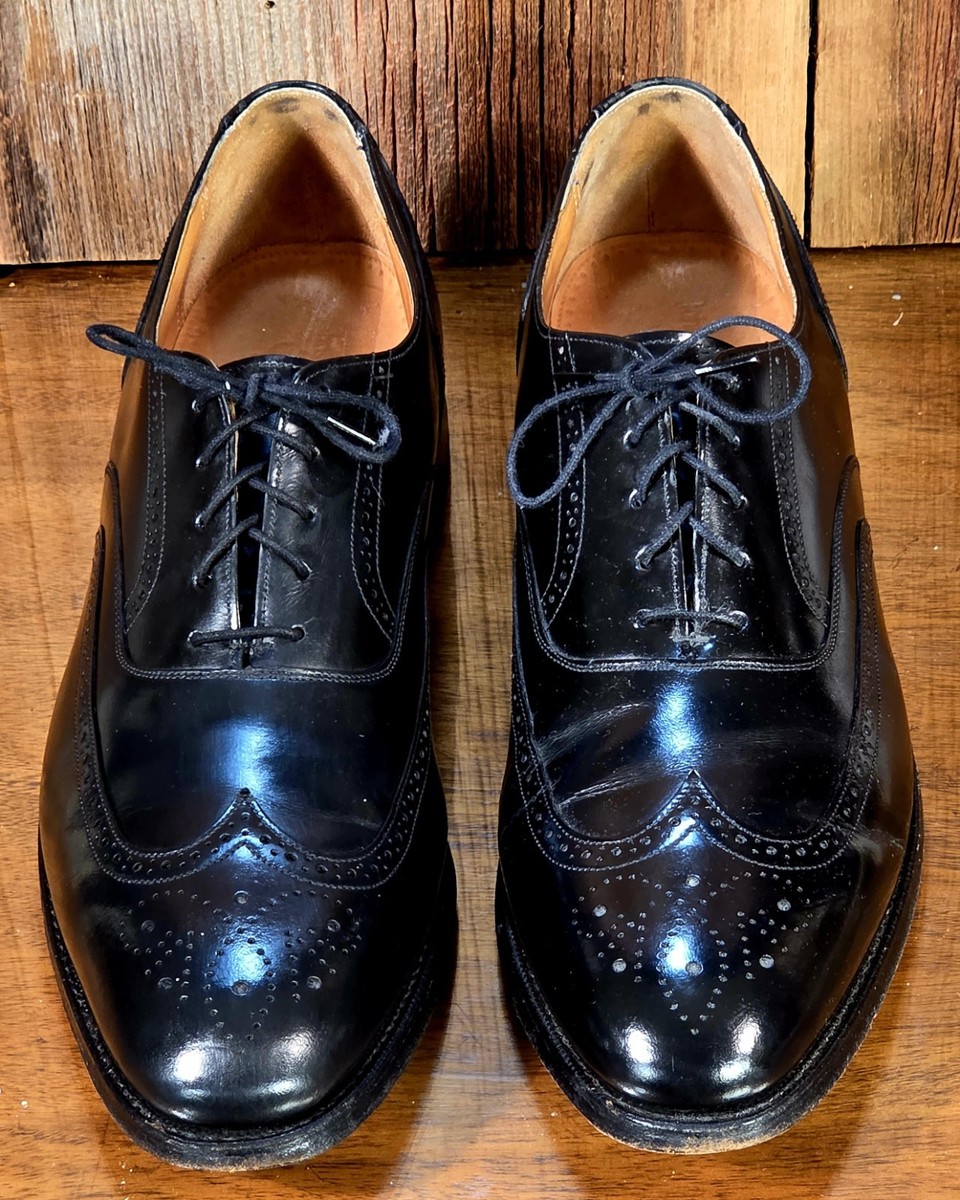 Johnston Murphy Optima Oxford Black Leather Wingtip Brogue  display picture 1
