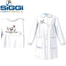 Grembiule scuola bianco con bottoncini SIGGI 33GR4025