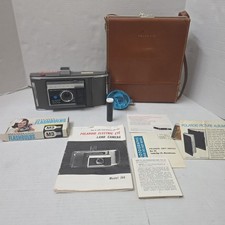 Vintage Polaroid Land Camera W Case Manual  Flashbulbs Model J66 Untested AS IS