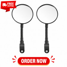 Bike Handlebar Mirror 2 Pack - Adjustable Wide Angle Rear View