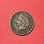 (1) Beautiful Toned Antique 1905 Indian Head Cent/Penny CHOICE VF-VERY FINE