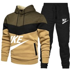 Autumn Winter Men's Sets Zipper Hoodie Pants Pieces Casual Tracksuit Sweat Set