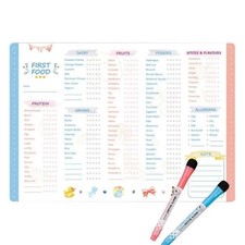 Baby First Food Tracker, Magnetic Meal Planner, Reuseable W/2 Whiteboard Pen