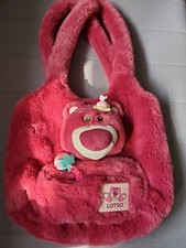 Lotso Bear Plush Tote Bag With Strawberry Charm