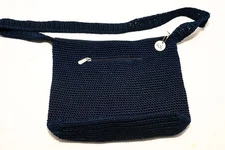 The Sak navy Blue crochet handbag purse shoulder bag pocket book
