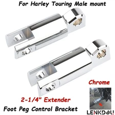 2-1/4" Extender Foot Peg Control Bracket Kit For Harley Touring Road Male Mount