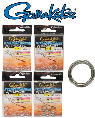 Gamakatsu Hyper Solid Ring Stainless Nickel geschlossene Ringe Stinger Assists