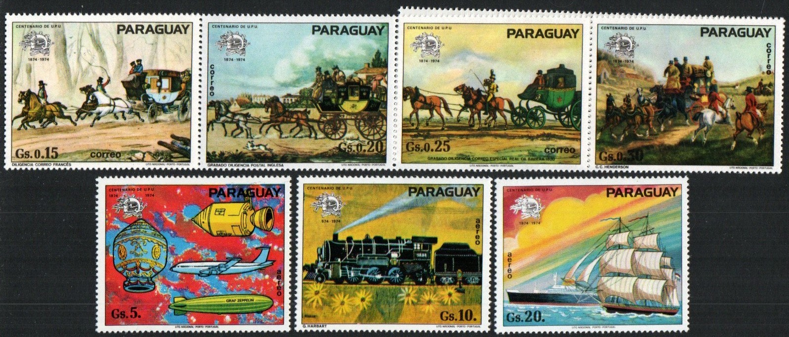 Paraguay Stamp 1536-1538  - UPU Centenary