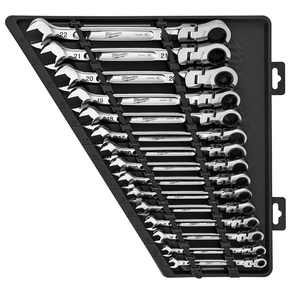 Milwaukee 48-22-9513 Flex Head Ratcheting Metric Combination Wrench Set - 15 PC Review