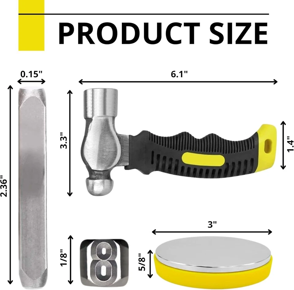 Kit de estampación de metal de 63 piezas - Juego de estampillas de metal para hacer joyas Lea Foto 4 de 4