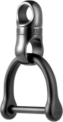 TISUR Titanium Key Ring, Chain Rings Heavy Duty 1Pc Black Swivel+ Dring L