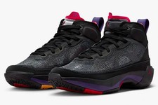 Nike Air Jordan XXXVII GS Boys BASKETBALL Size 6.5Y Black True RED Club Purple