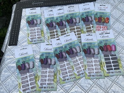 Restposten Modische Nägel in Sekunden 20er Pack Zebra Nagelfolien Brandneu in Verpackung x 12 Spaß Party Geschenke