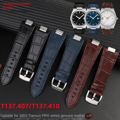 26*12mm Leather Watch Band Strap For Tissot 1853 T137.407 T137.410 Bracelet