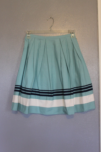 NWT Jason Wu for Target Striped Pleated A Line Cotton Skirt 4 - Picture 1 of 3