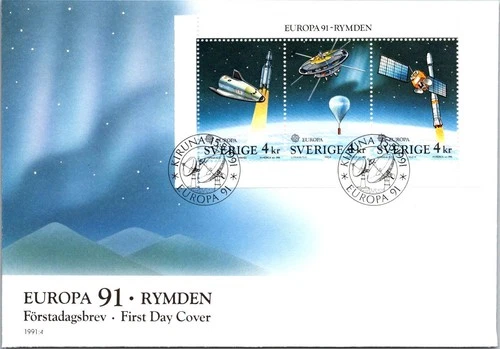 FDC Sweden 1991 - Kiruna - Europa 91 Rymden - Förstadagsbrev - A00547