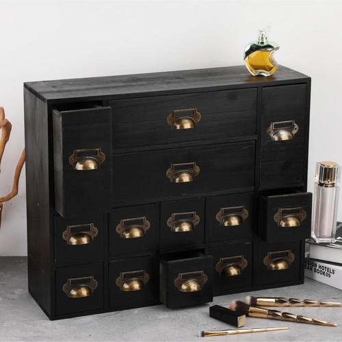 Versatile 14-Drawer Apothecary Cabinet: Fully Assembled Desktop Organizer - Picture 7 of 9