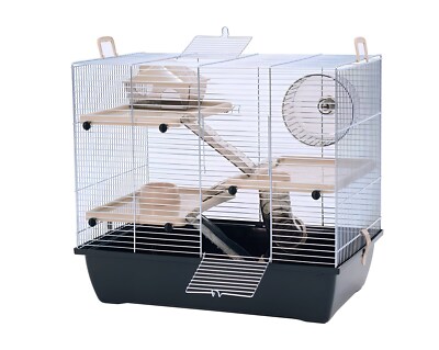 5907600701014 INTER-ZOO Pinky 3 Zinc Black - Käfig für einen Hamster INTER-ZOO