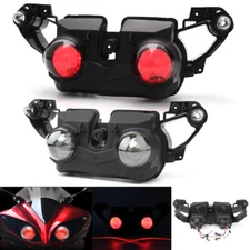 Red Devil Eye Headlight Assembly Projector Headlamp For Yamaha YZF R1 2009-2011
