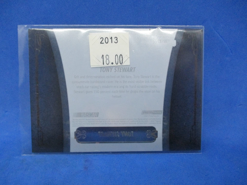 2013 Press Pass Showcase Studio Showcase Gold 12 Tony Stewart 17/50 - Image 2 of 2