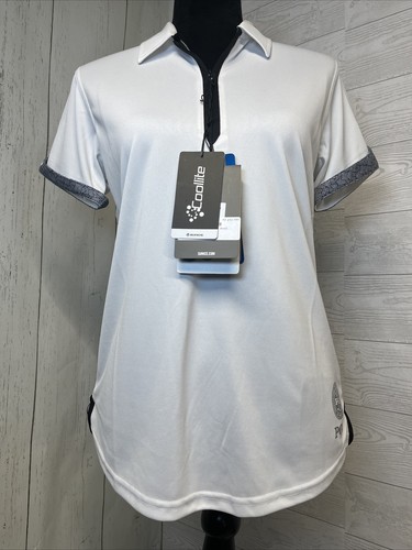 NEW Women's Size L Sunice Marissa Cuffed Golf PGA Stretch Polo Shirt - Picture 1 of 9