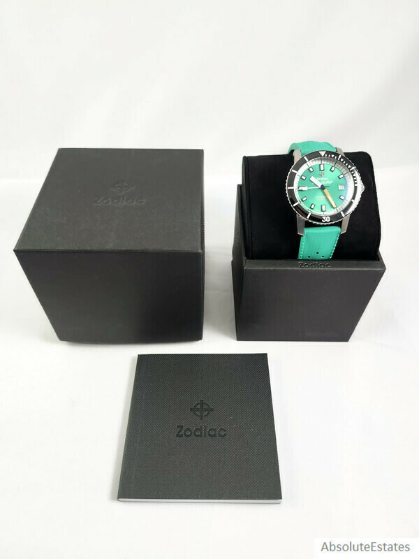 NEW Zodiac Super Sea Wolf Compression Automatic Seafoam NWT Men