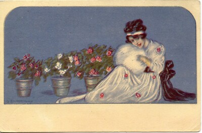 POSTCARD / FANTASY / ILLUSTRATOR / WOMAN / FLORA / FLORA