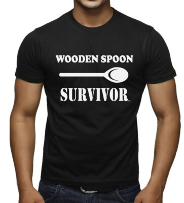 Wooden Spoon Survivor Funny V-Neck T-Shirt - Women's Humor Tee For College & Everyday Wear