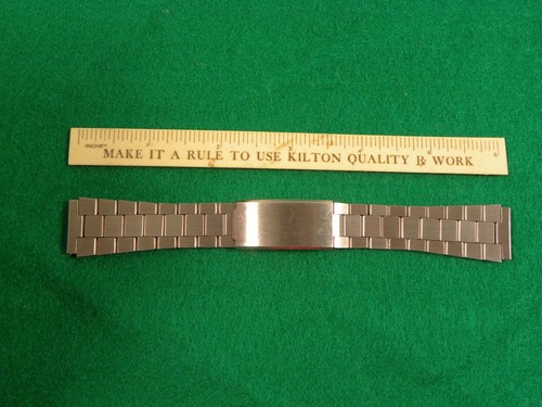 1960s Vtg Hong Kong NOS Stainless Steel 18 mm Adjustable Watch Band Bracelet - Picture 5 of 8