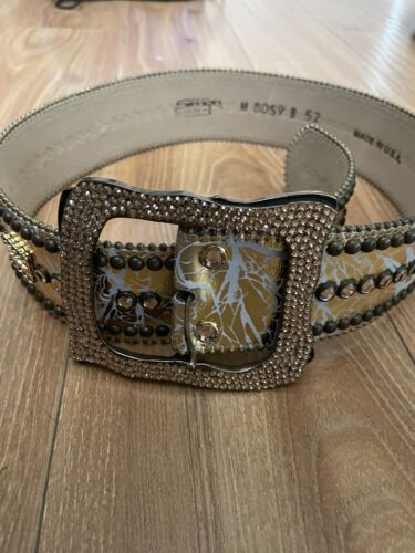 BB Simon Belt with Swarovski Crystals Sz M - Picture 1 of 7