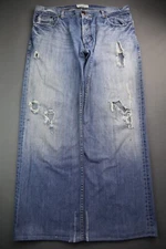 Men's Armani Exchange Jeans Boot Cut J110 Distressed Size 36x34 (Measure 37x31)