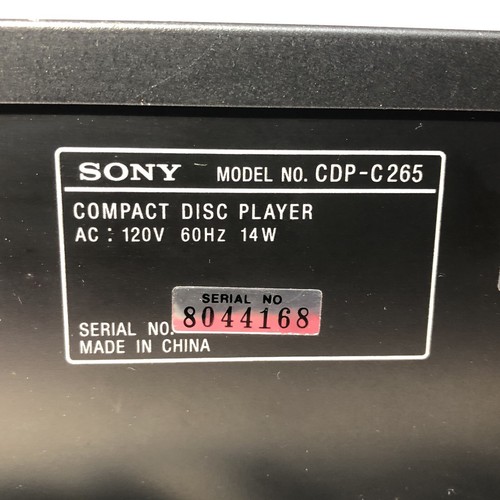 VER VIDEO Sony CDP-C265 5 discos carrusel reproductor/cambiador de CD - sin control remoto - Imagen 7 de 12