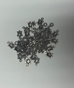 50 Pieces Lot Cute Turtle Antique Silver Charms Pendants for Jewelry Making