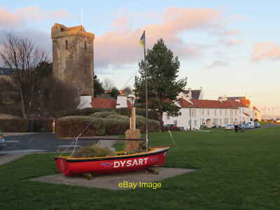 Photo 6x4 St Serf's Tower and Pan Ha', Dysart Panhall With floral boat at c2022