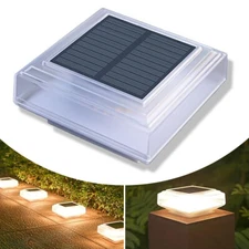 Solar Post Cap Light Outdoor Garden Fence Deck Stairs Step Lamp 30LED Waterproof