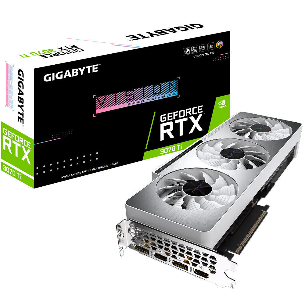 ГРАФИЧЕСКАЯ карта GIGABYTE NVIDIA GeForce RTX 3070 Ti VISION OC объемом 8 ГБ GDDR6X...