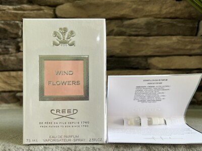 Creed Wind Flowers 75ml / 2.5oz New & Authentic plus free aventus for her Sample
