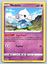 Meditite 072/195 Common Silver Tempest Pokemon Card - NM Near Mint