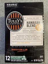 Tully's Coffee Coffee Pod, Hawaiian Blend - 12 K Cups Best By 5/26