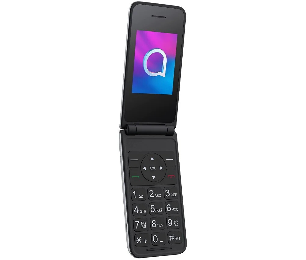 Alcatel 3082X Metallic Silver Flip 2.4" pollici 4G, Telefono a conchiglia, suppo