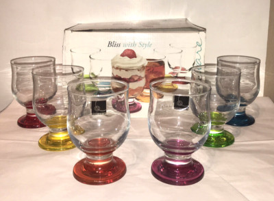 Circleware  Bliss With Style Dessert/Cordial Glasses 6 Piece Color Set 8.5 oz.