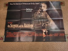 Serpent and the Rainbow Original Quad Movie Poster 1988 Wes Craven Horror 🔥