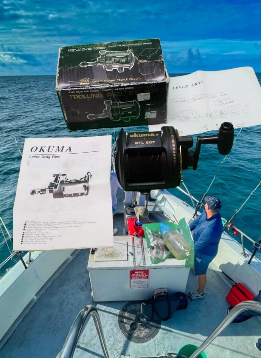 Okuma BTL 807 deep sea fishing reel charter boat halibut salmon